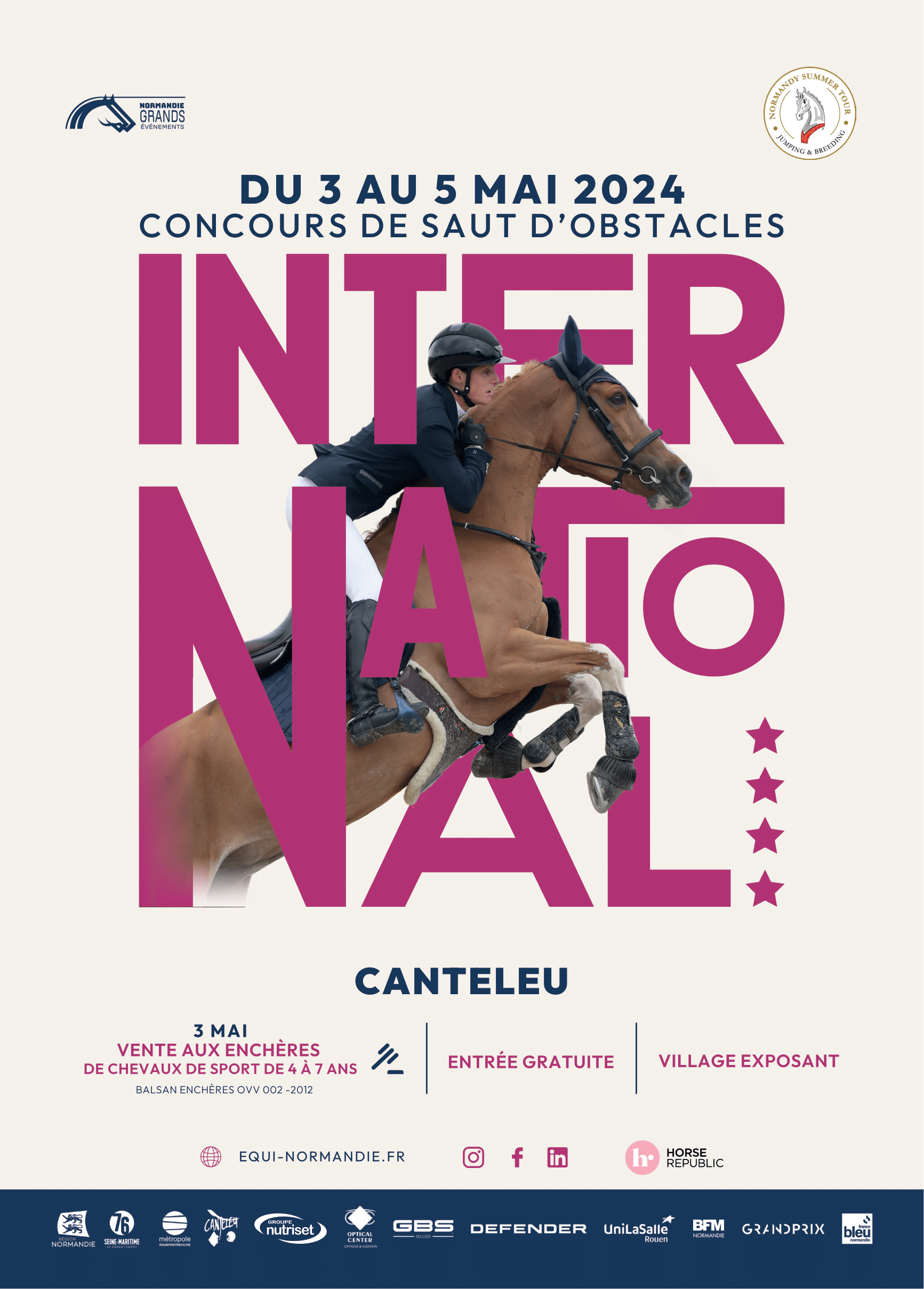 Jumping International de Canteleu 4* 2024 - Evénement Rouen | Pégase Daily