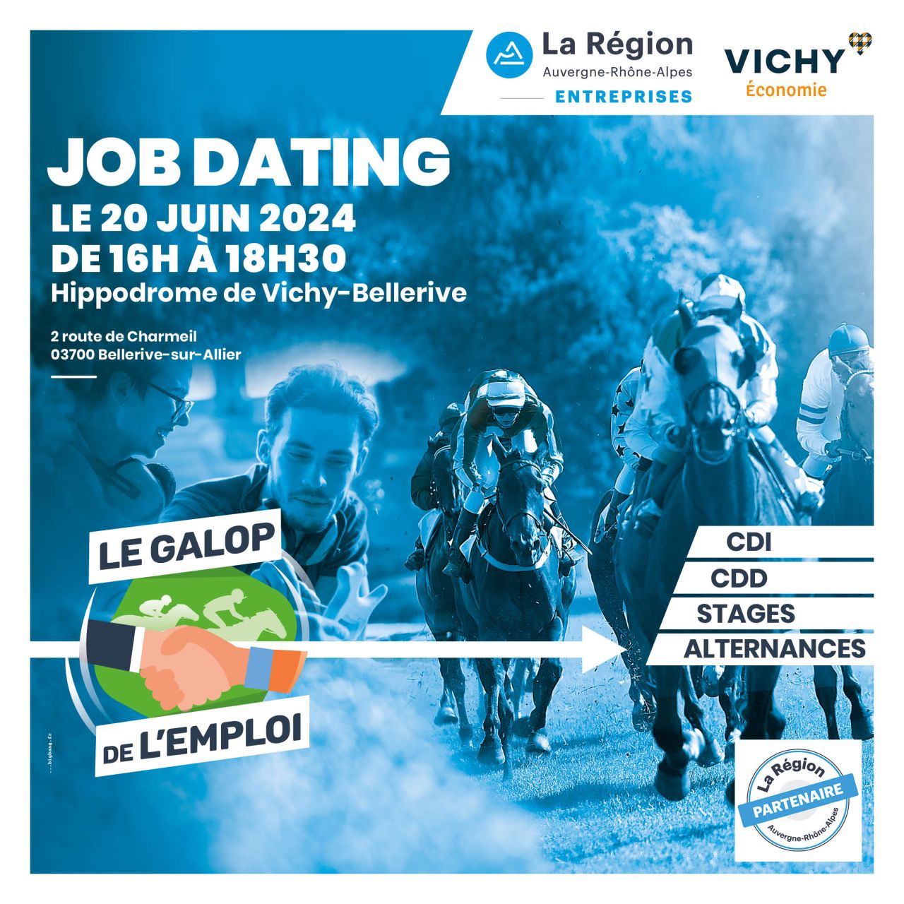 Le Galop de l'Emploi à l'Hippodrome de Vichy-Bellerive | Pégase Daily