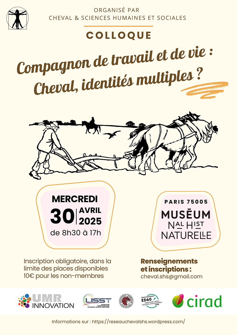 Colloque Association Cheval et Sciences Humaines et Sociales : Compagnon de travail et de vie : Cheval, identités multiples ? | Pégase Daily