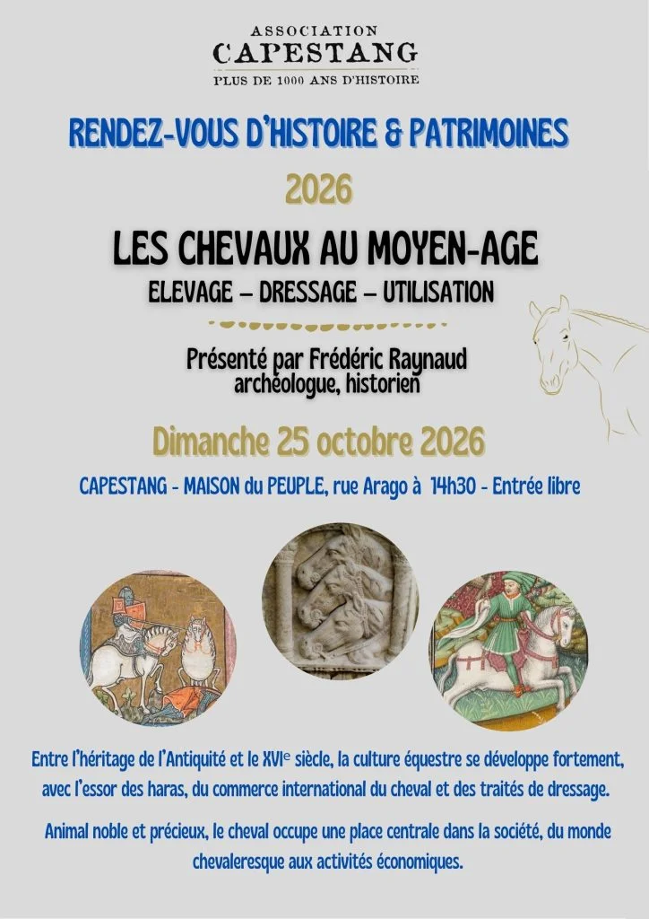 Chevaux moyen age conference, agenda équestre, événement équestre,
