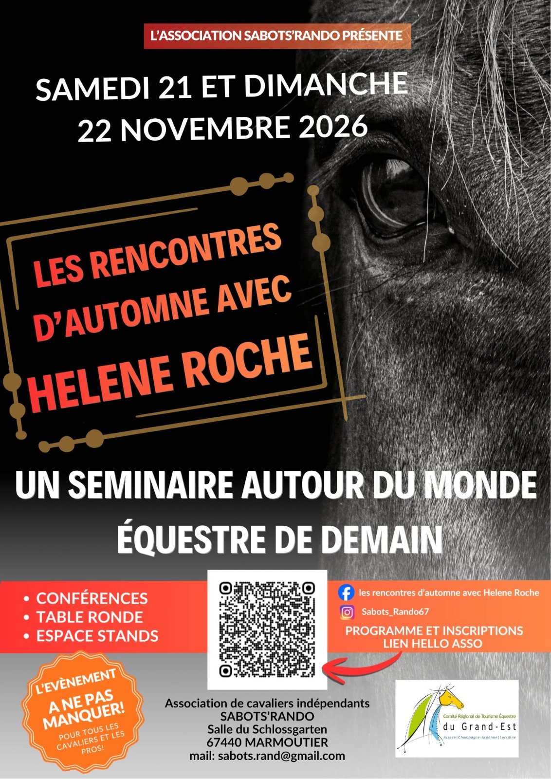 agenda équestre, événement équestre, helene roche, equitation ethologique