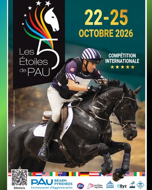 affiche 5 etoiles Pau CICE, événement équestre