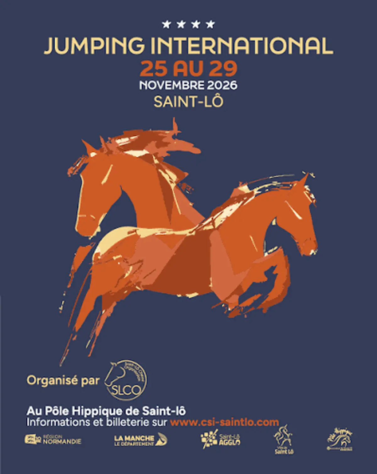 jumping international saint lo 2026 affiche, événement équestre
