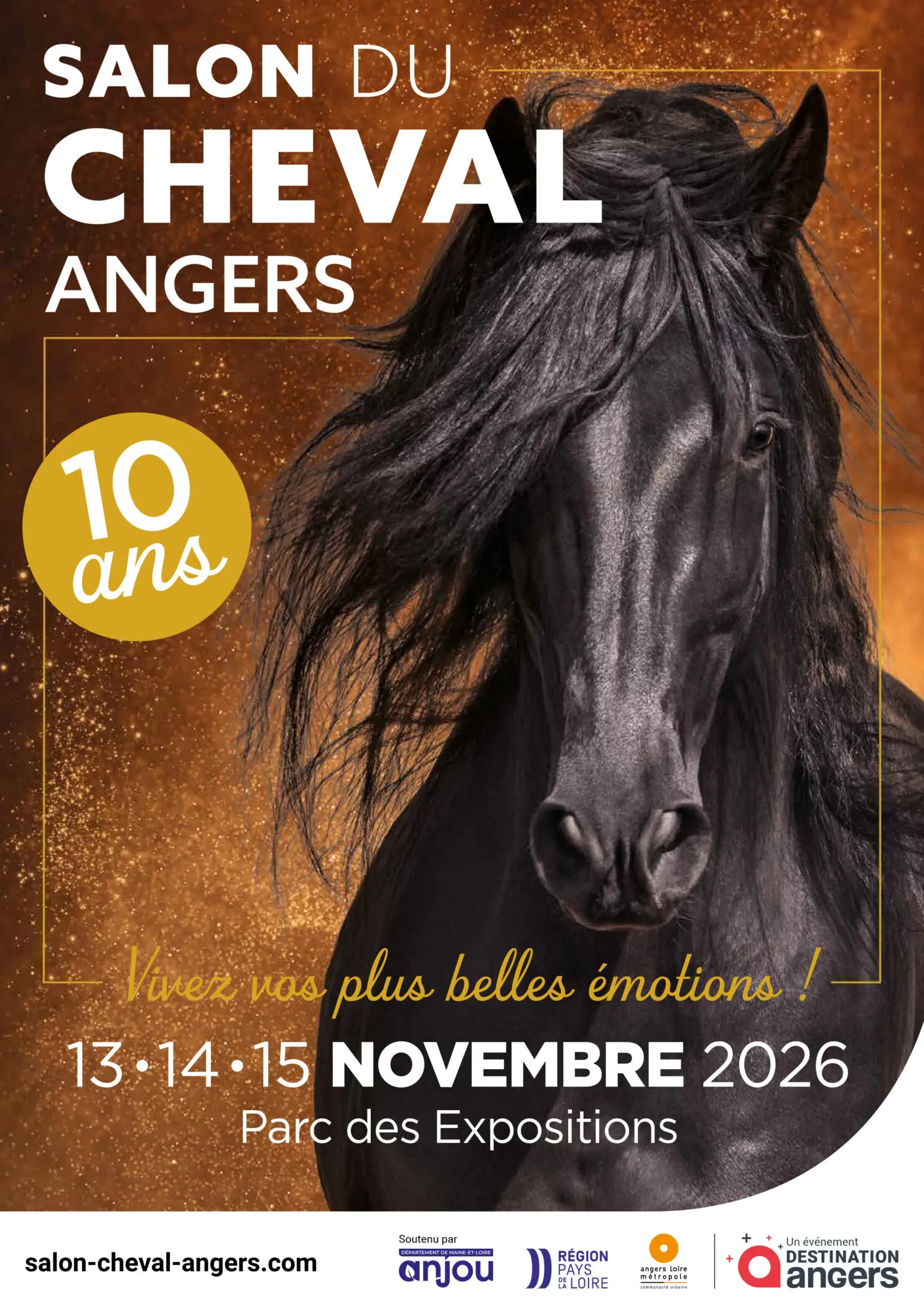 plaquette salon du cheval d'Angers, événement équestre, agenda